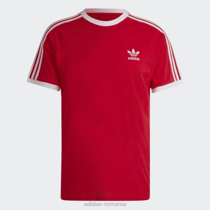Adidas adicolor classics tricou stacojiu cu 3 dungi bărbați stacojiu 2JBN13237