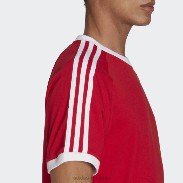 Adidas adicolor classics tricou stacojiu cu 3 dungi bărbați stacojiu 2JBN13237