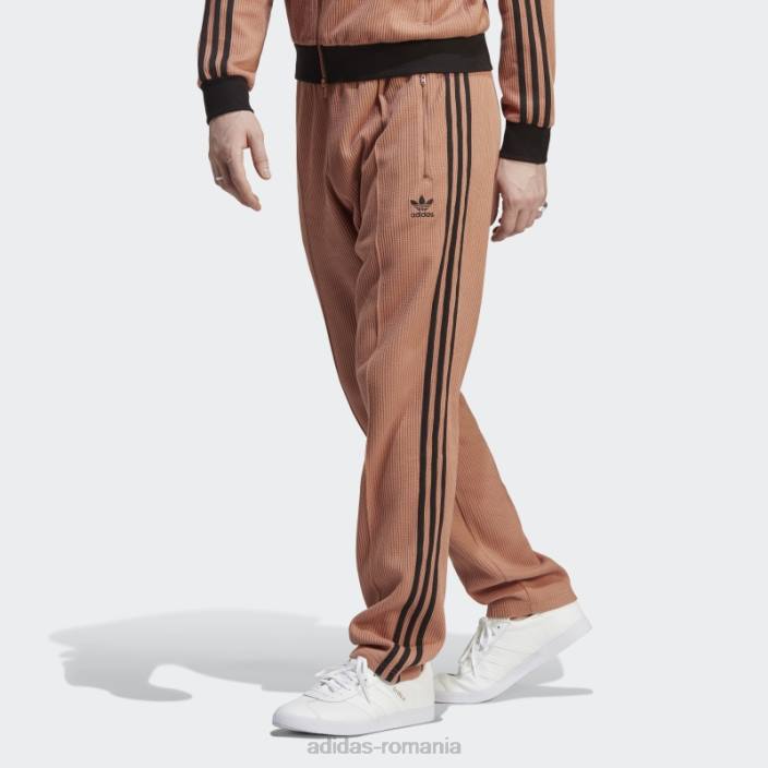 Adidas adicolor classics waffle beckenbauer pantaloni de sport argila bărbați lut/negru 2JBN6079
