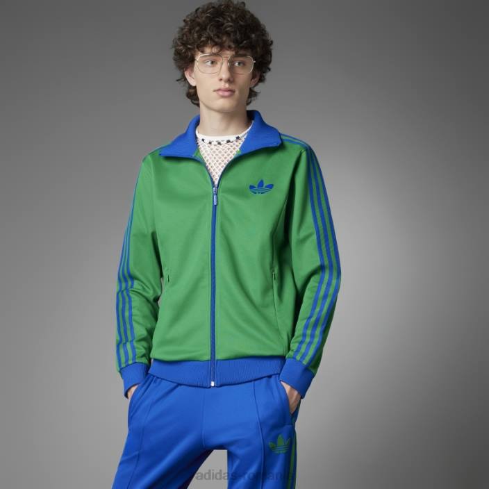 Adidas adicolor heritage acum în dungi, bluză verde adidas bărbați verde 2JBN7074