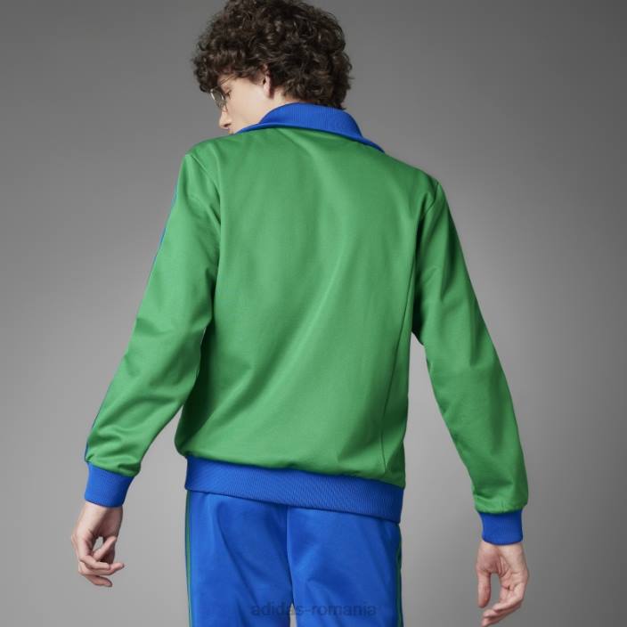 Adidas adicolor heritage acum în dungi, bluză verde adidas bărbați verde 2JBN7074