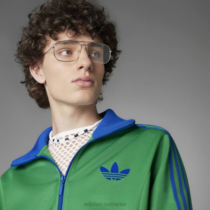 Adidas adicolor heritage acum în dungi, bluză verde adidas bărbați verde 2JBN7074