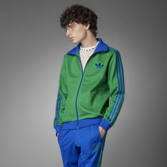 Adidas adicolor heritage acum în dungi, bluză verde adidas bărbați verde 2JBN7074