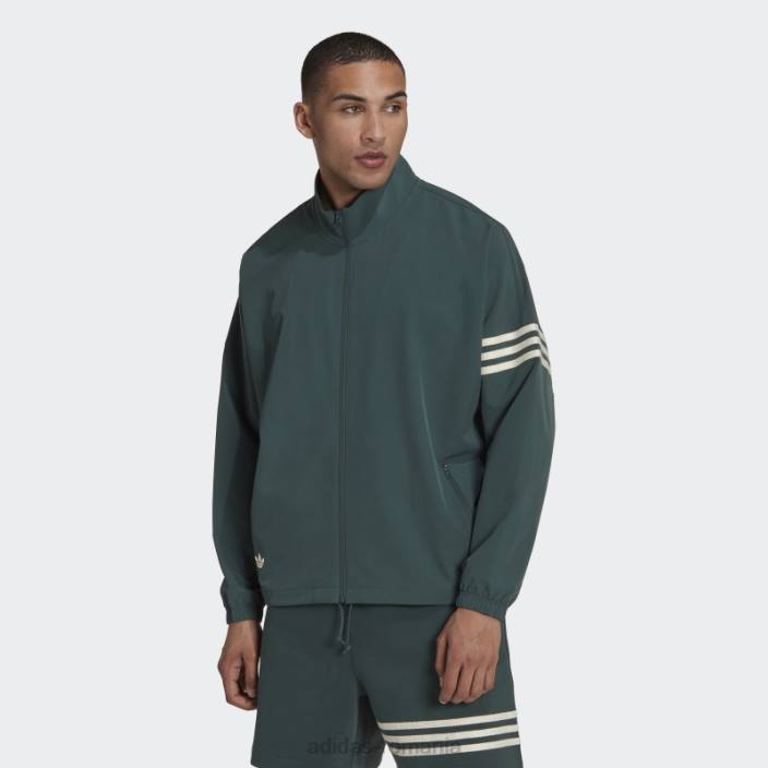Adidas adicolor neuclassics track top verde mineral bărbați verde mineral 2JBN14588