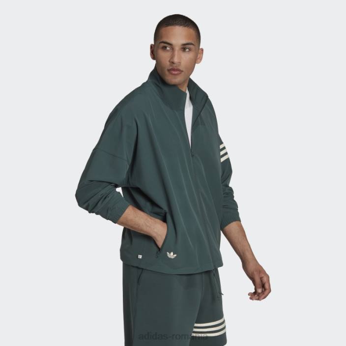 Adidas adicolor neuclassics track top verde mineral bărbați verde mineral 2JBN14588