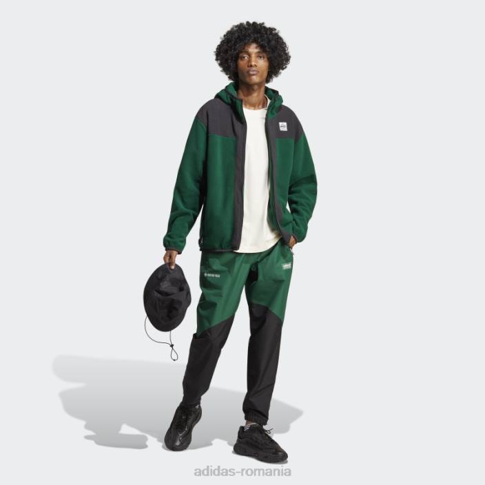 Adidas adventure fc cu fermoar complet din lână polar verde închis bărbați verde inchis 2JBN5516