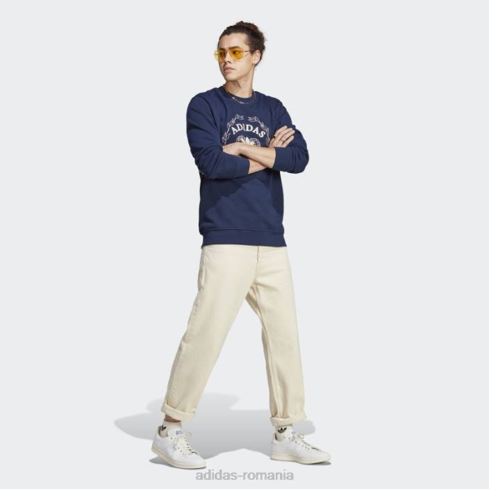 Adidas arhivă grafică hanorac pentru echipaj noapte indigo bărbați indigo de noapte 2JBN5227