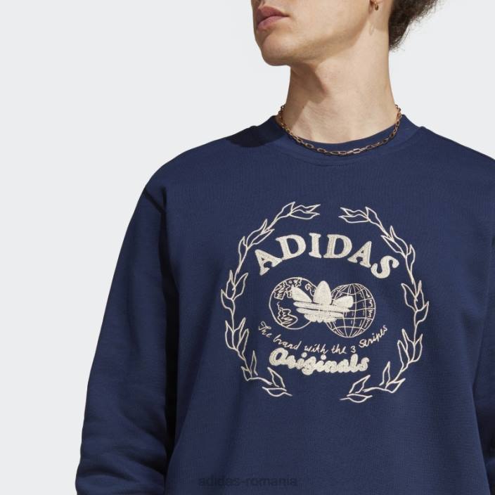Adidas arhivă grafică hanorac pentru echipaj noapte indigo bărbați indigo de noapte 2JBN5227
