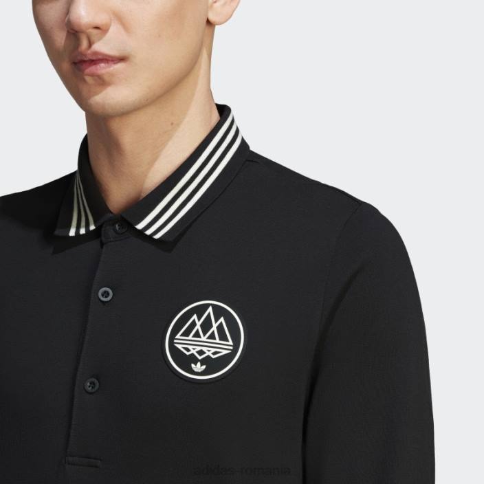 Adidas black chetcuti polo fashion bărbați negru 2JBN6814