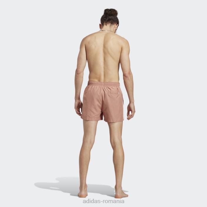 Adidas clay originals adicolor 3 dungi pantaloni scurți de baie de lungime scurtă adidas bărbați lut/alb 2JBN14499
