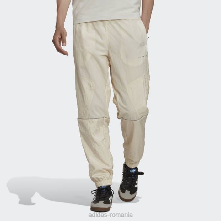 Adidas dezvăluie amestecul de materiale pantaloni de sport alb adidas bărbați alb 2JBN1260