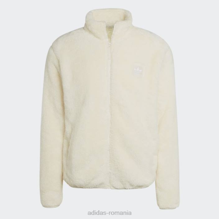 Adidas essentials+ jachetă de sport pufoasă, albă bărbați alb 2JBN5192