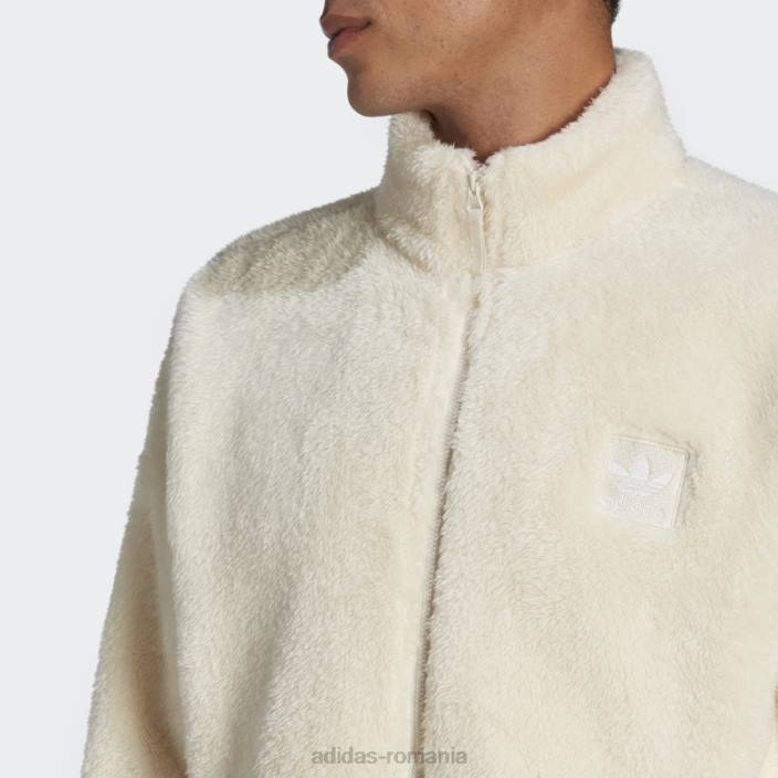 Adidas essentials+ jachetă de sport pufoasă, albă bărbați alb 2JBN5192