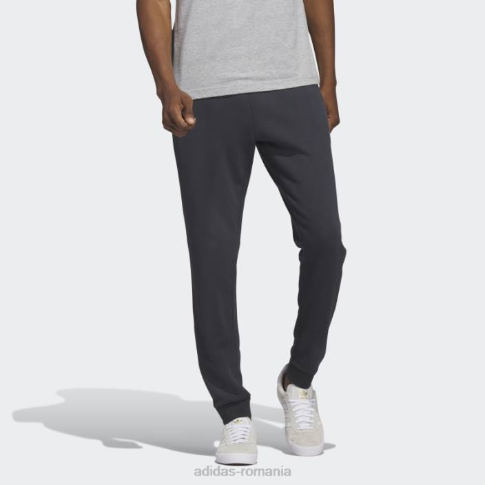 Adidas essentials+ pantaloni de trening colorati negri adidas bărbați negru 2JBN1662