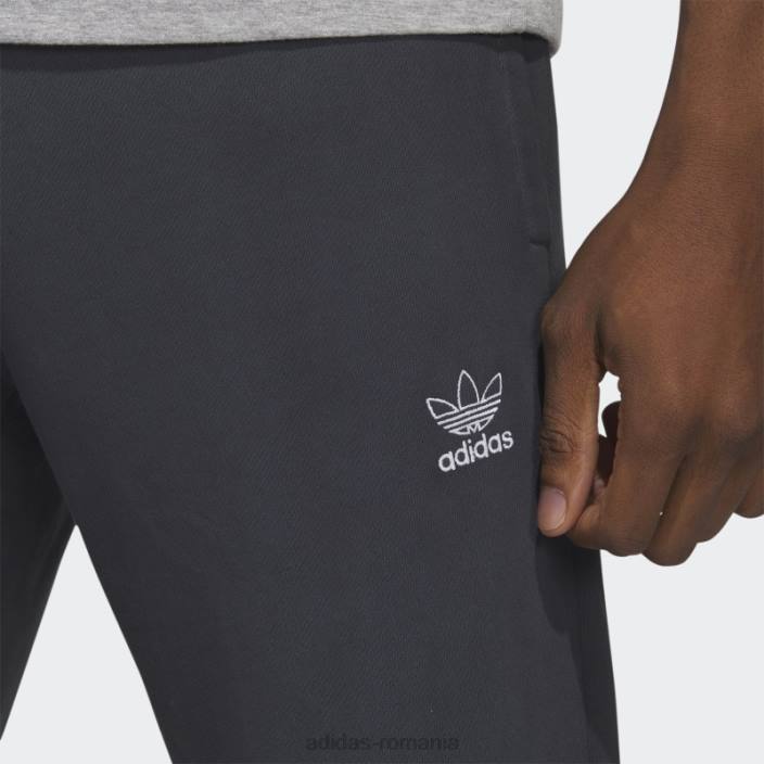 Adidas essentials+ pantaloni de trening colorati negri adidas bărbați negru 2JBN1662