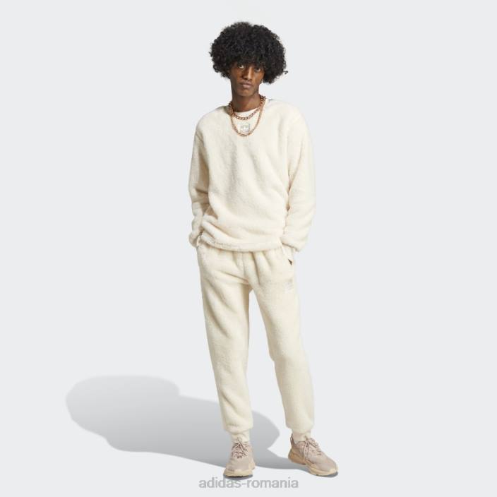 Adidas essentials+ pantaloni pufosi din fleece alb adidas bărbați alb 2JBN5268