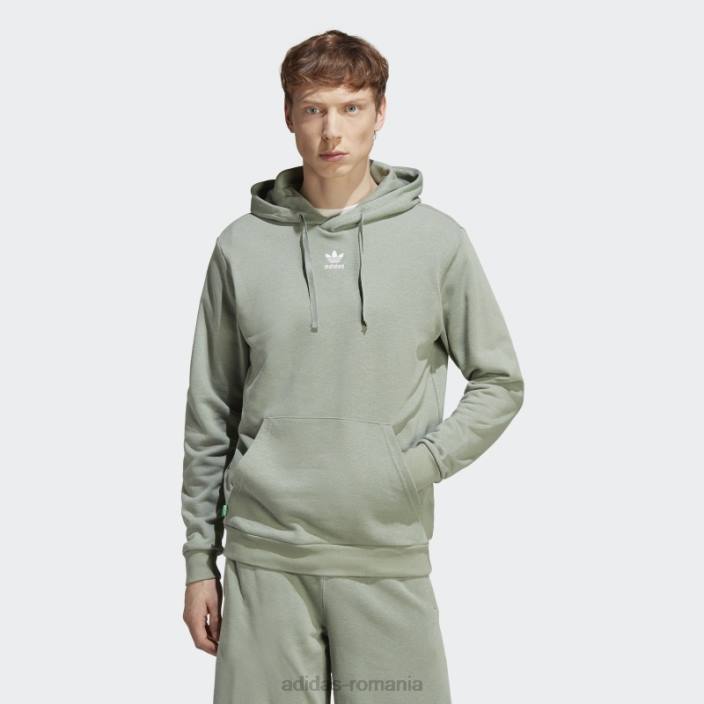 Adidas essentials+ realizat cu hanorac din cânepă verde argintiu adidas bărbați verde argintiu 2JBN14532