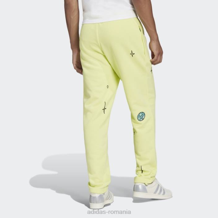 Adidas galben r.y.v. pantaloni de jogging grafic adidas bărbați galben 2JBN14961
