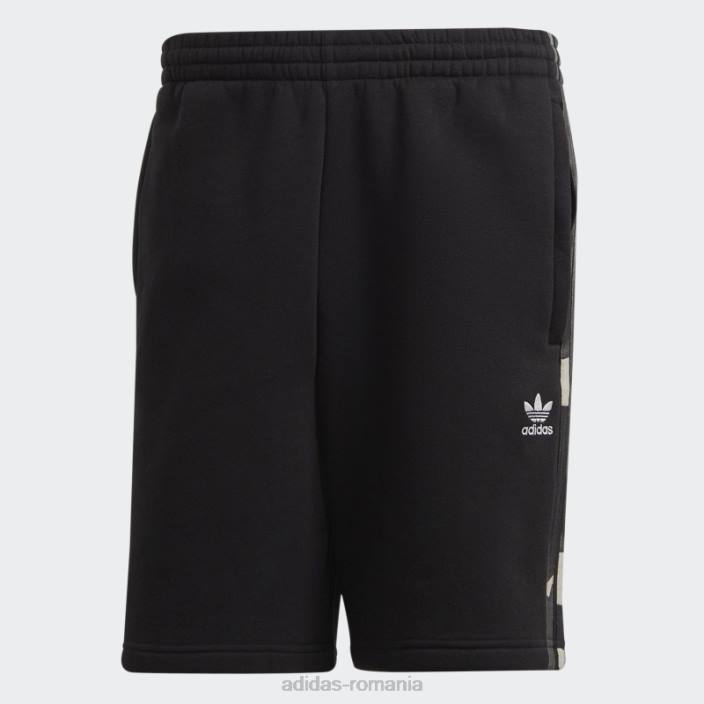 Adidas grafică camo pantaloni scurți cu 3 dungi negru bărbați negru 2JBN13219