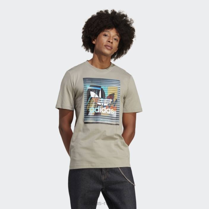 Adidas grafică cu pietriș argintiu de pe grilă bărbați pietricica de argint 2JBN6209