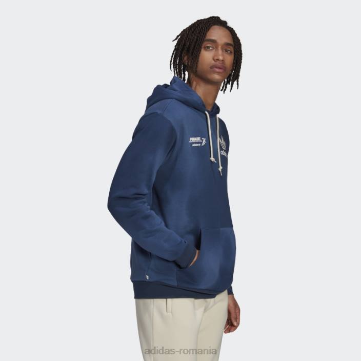 Adidas grafică mellow ride club hanorac bleumarin bărbați bleumarin/alb 2JBN7190