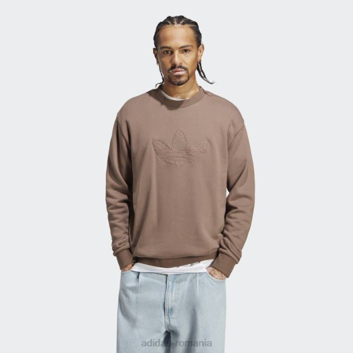 Adidas grafică monogram crew hanorac pământ bărbați Pământ 2JBN13484