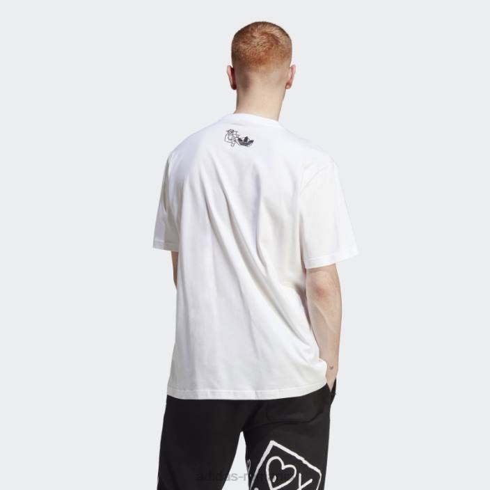 Adidas grafica albă pirata tricou-ul de elită bărbați alb 2JBN5788