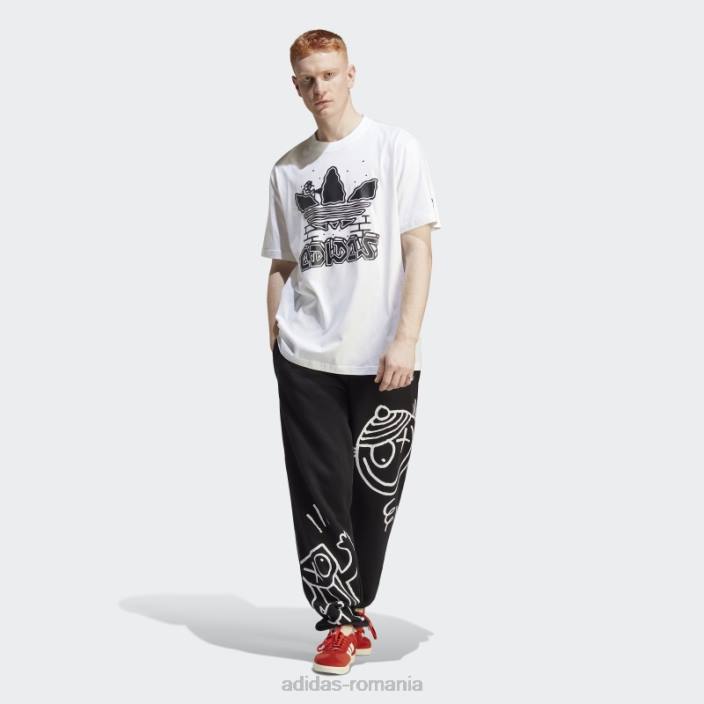 Adidas grafica albă pirata tricou-ul de elită bărbați alb 2JBN5788