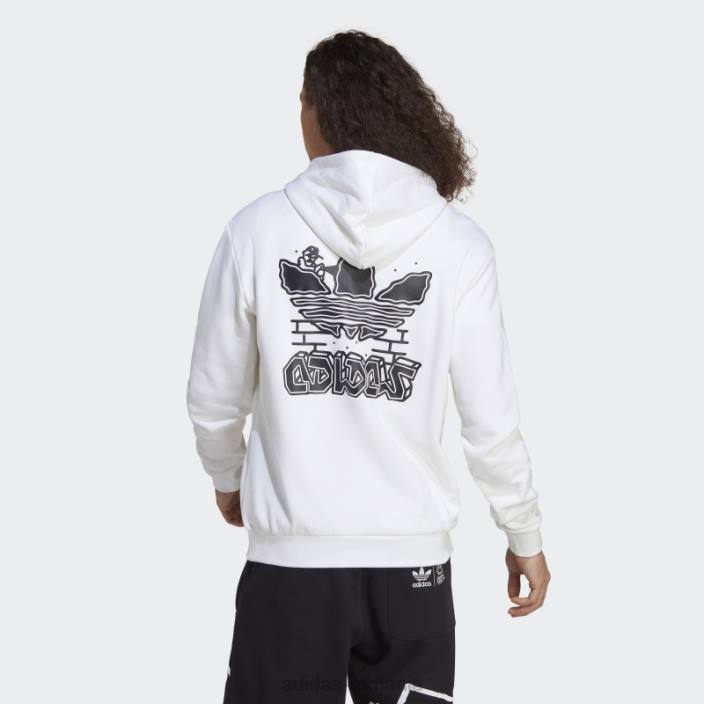 Adidas grafica hack hanoracul elite alb adidas bărbați alb 2JBN6282