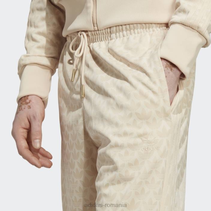Adidas grafica monograma track joggeri nisip bărbați nisip 2JBN13562