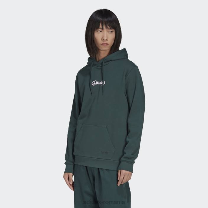 Adidas graphics campus hanorac verde mineral bărbați verde mineral 2JBN7129
