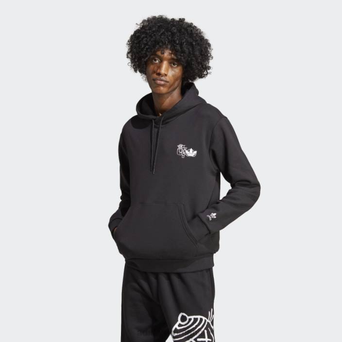 Adidas graphics hack the elite hoodie adidas negru bărbați negru 2JBN6300