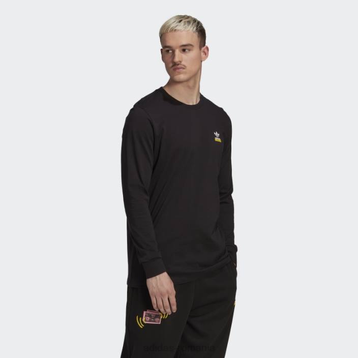 Adidas graphics unit tricou cu mânecă lungă, negru bărbați negru 2JBN7189