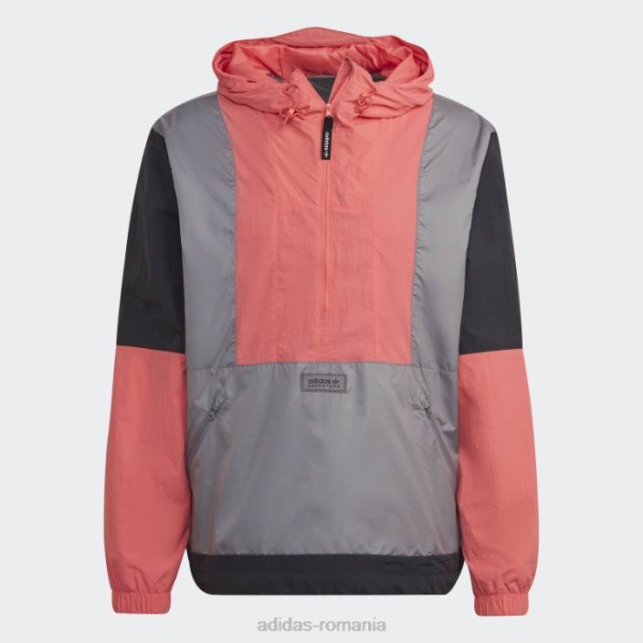 Adidas grey adventure blocked windbreaker fierbinte bărbați gri/turbo 2JBN15011