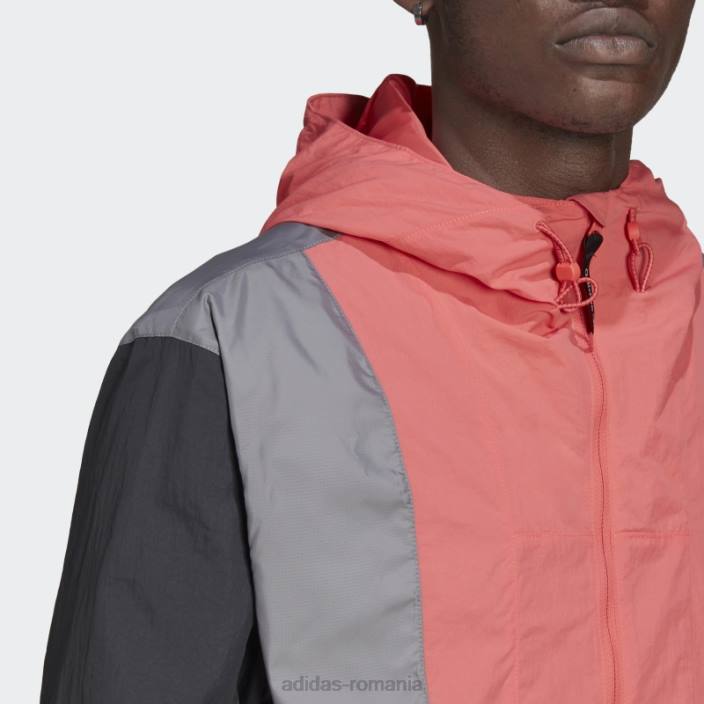 Adidas grey adventure blocked windbreaker fierbinte bărbați gri/turbo 2JBN15011
