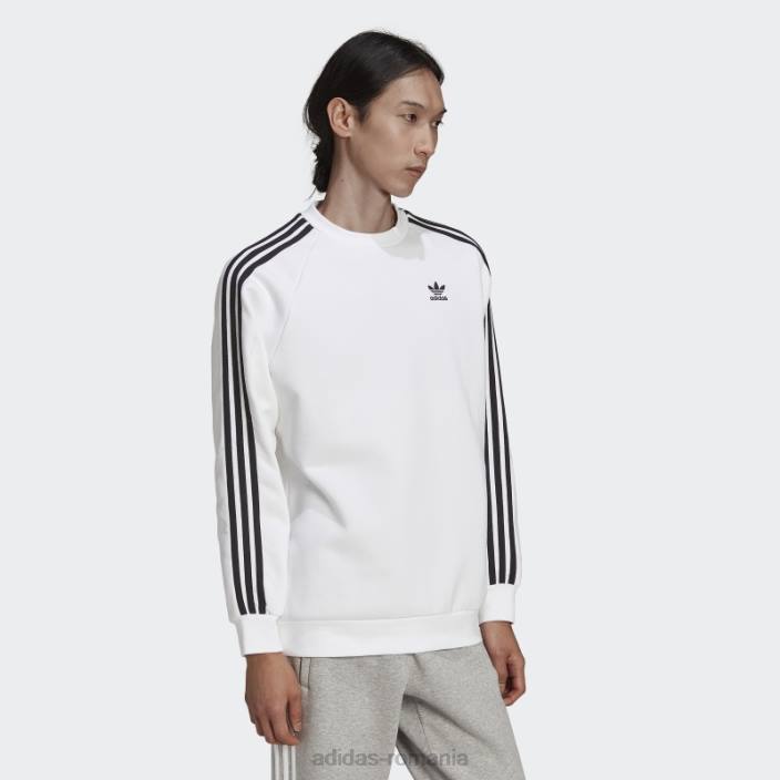Adidas hanorac adicolor classics cu 3 dungi alb bărbați alb 2JBN6728