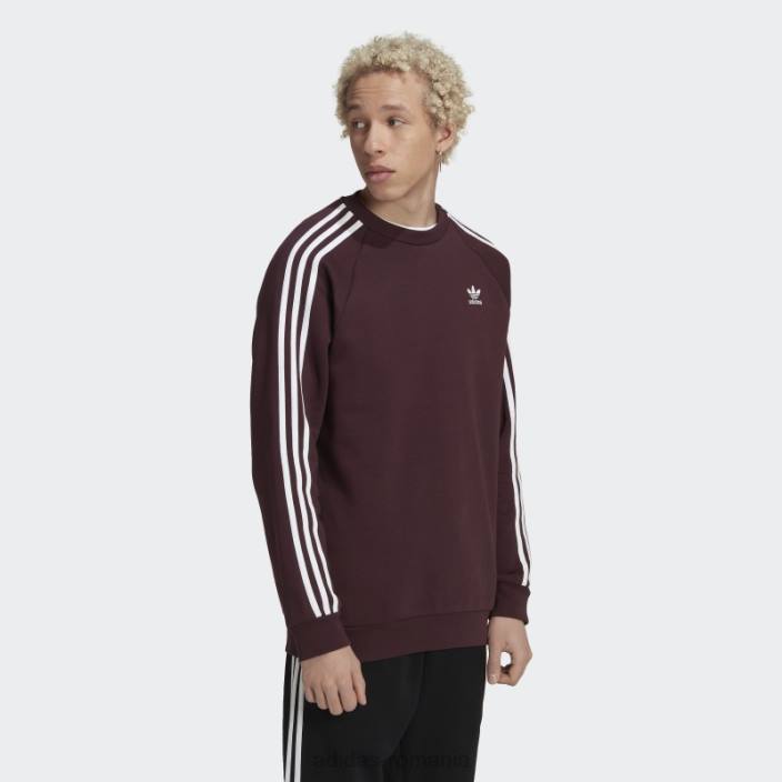 Adidas hanorac adicolor classics cu 3 dungi maro bărbați maro 2JBN6620