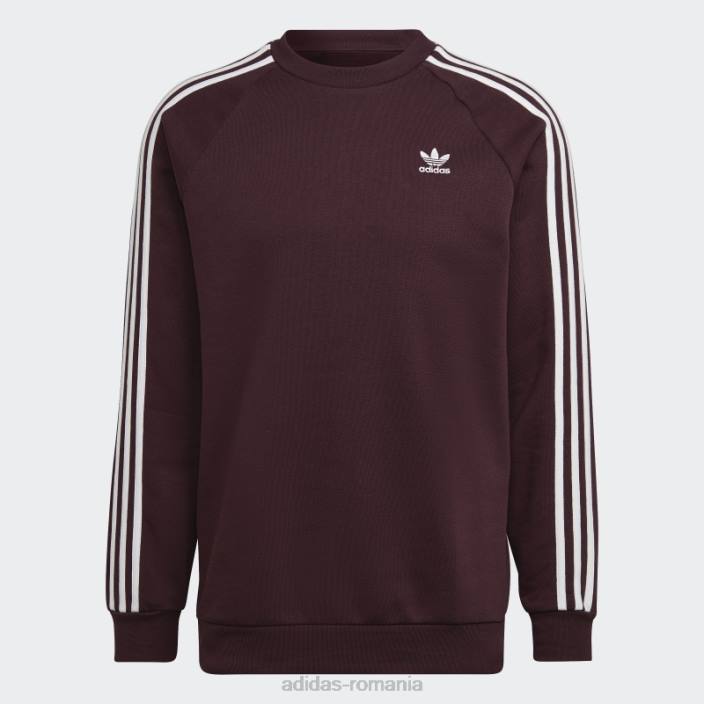 Adidas hanorac adicolor classics cu 3 dungi maro bărbați maro 2JBN6620