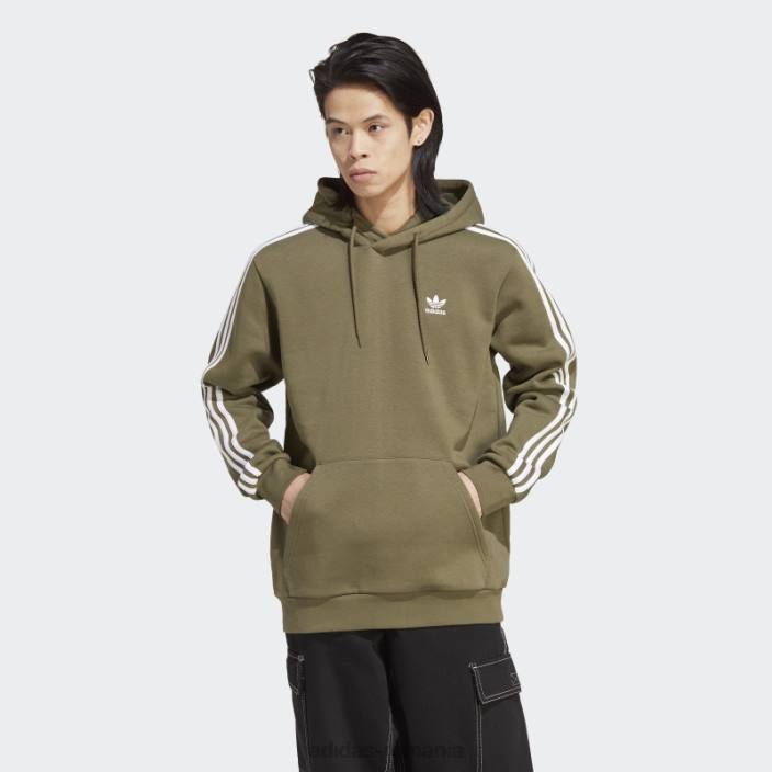 Adidas hanorac adicolor classics cu 3 dungi olive bărbați măsline 2JBN5389