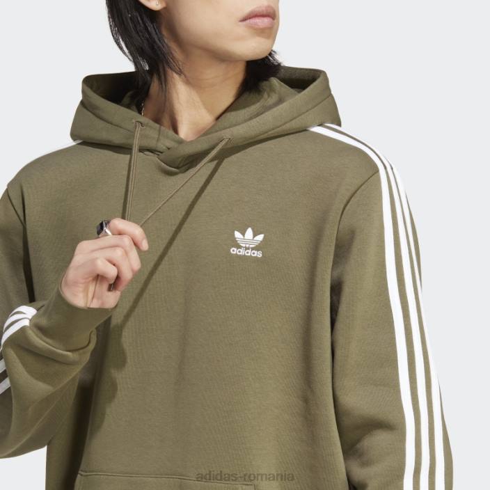 Adidas hanorac adicolor classics cu 3 dungi olive bărbați măsline 2JBN5389