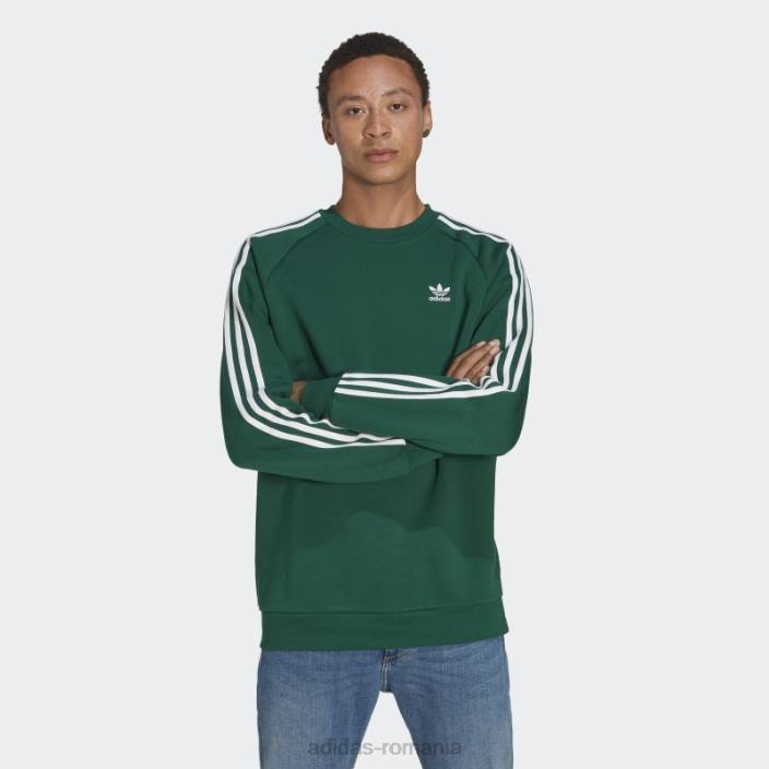 Adidas hanorac adicolor classics cu 3 dungi verde închis bărbați verde inchis 2JBN5060