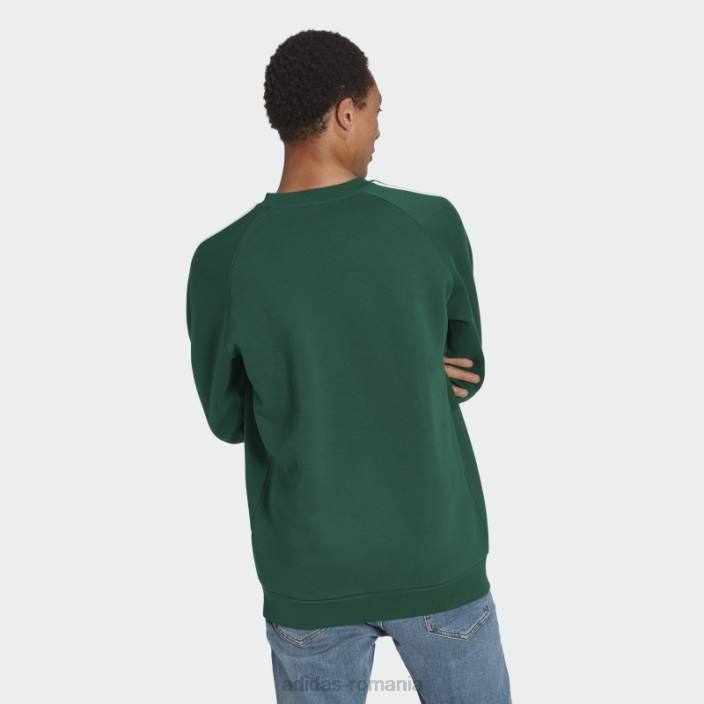 Adidas hanorac adicolor classics cu 3 dungi verde închis bărbați verde inchis 2JBN5060