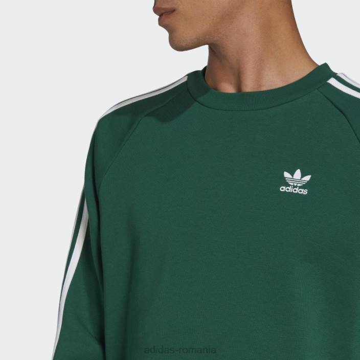 Adidas hanorac adicolor classics cu 3 dungi verde închis bărbați verde inchis 2JBN5060