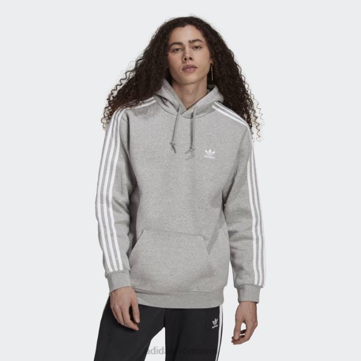 Adidas hanorac adicolor classics gri mediu cu 3 dungi bărbați gri mediu 2JBN5896