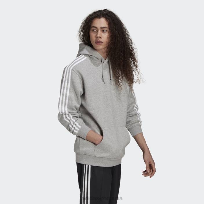 Adidas hanorac adicolor classics gri mediu cu 3 dungi bărbați gri mediu 2JBN5896