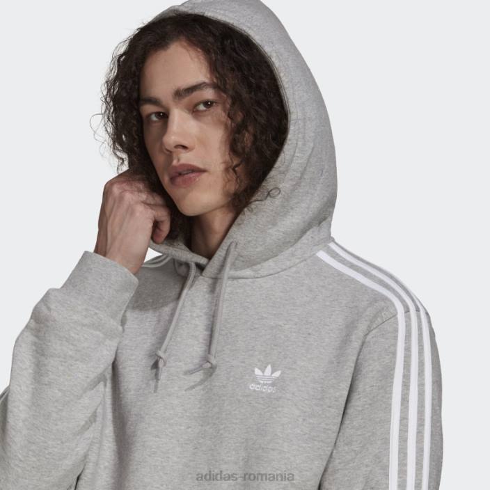 Adidas hanorac adicolor classics gri mediu cu 3 dungi bărbați gri mediu 2JBN5896