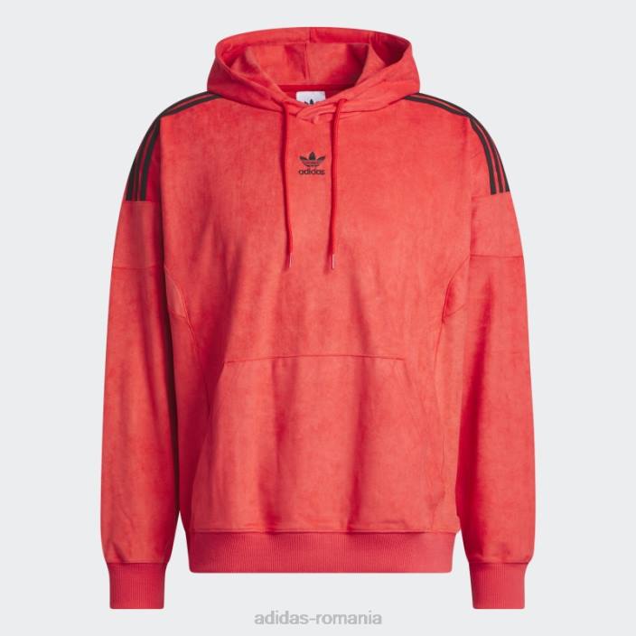 Adidas hanoracă adicolor classics plush roșu bărbați roșu 2JBN7297
