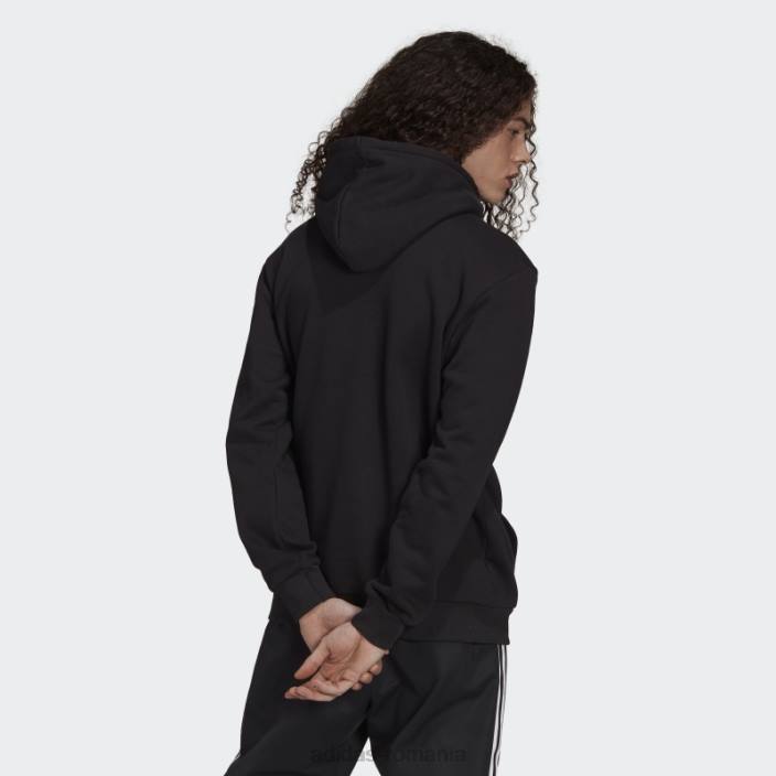 Adidas hanorac adicolor classics trefoil alb bărbați alb negru 2JBN5027