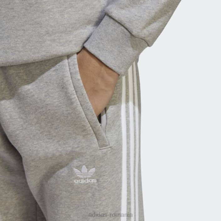 Adidas hanorac adicolor classics trefoil crewneck gri mediu bărbați gri mediu 2JBN5390
