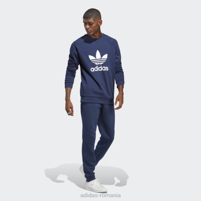 Adidas hanorac adicolor classics trefoil crewneck night indigo bărbați indigo de noapte 2JBN4925